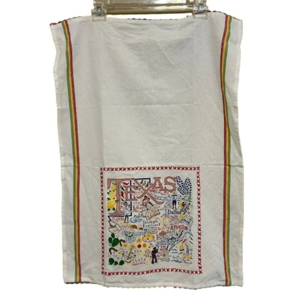 NWOT Cat Studio Texas Kitchen Dish Tea Towel 100% Cotton Multicolor 20x29”